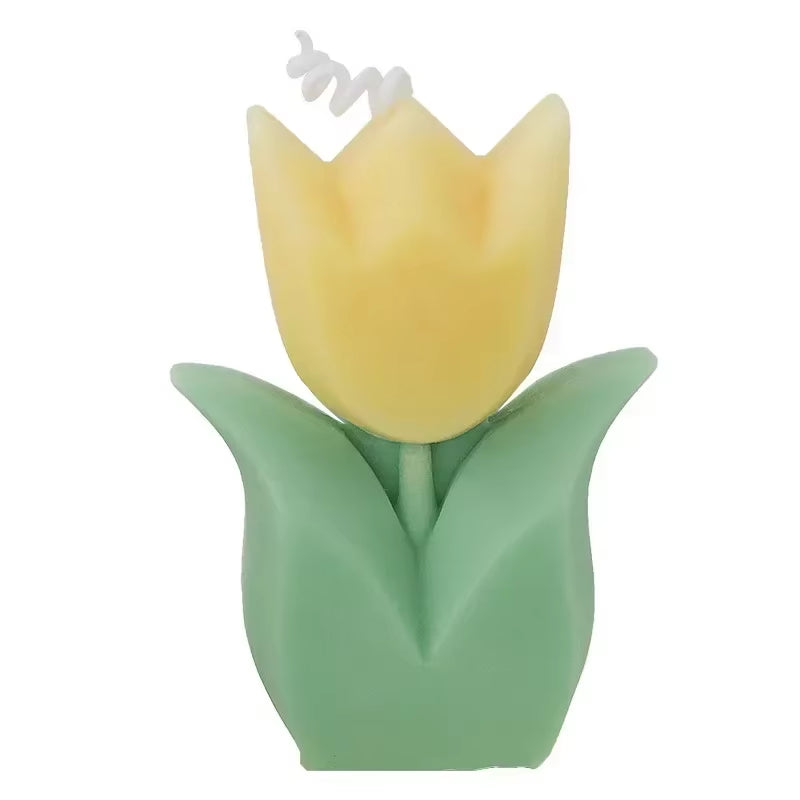 Creative Wedding Guest Gift Candles Tulip Flower Aromatherapy Candle Aesthetic Room Decor Aromatic Candles Girl Birthday Gifts