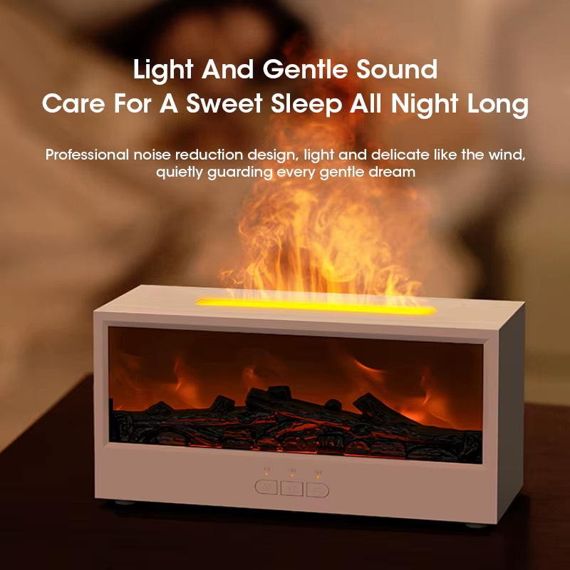 Simulated Fireplace Diffuser Aroma, Air Humidifier with Timer Remote,Simulation Charcoal Fireplace Humidifier, Christmas Present